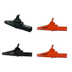 980-a-003 Ast Labs Large Insulated Alligator Clip Banana Plug 2 Pair Black Red