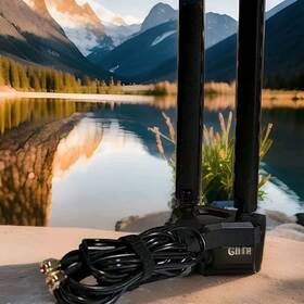 Wa1-0355-s02sp-040-200 Bingfu Wifi 6e Tri-band Antenna Magnetic Base 6.5ft Rp-sma For Pc Desktop Computer
