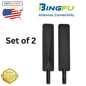 8dbi Bingfu Wa2-0353-s02sp-040x2 2x High Gain Tri-band Wifi 2.4ghz 5ghz 6e Mimo Rp-sma Male For Router