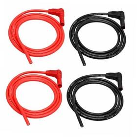 Cncess 717351272214 Right-angle Insulated Safety Banana Plug Test Lead Connectors 4mm Gold