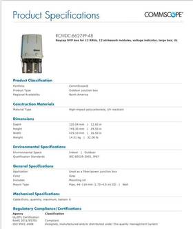 Rcmdc-6627-pf-48 Commscope Raycap Ovp Box For 12 Rrus Strikesorb Modules