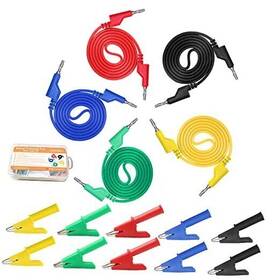 Makeronics 789964484933 5pcs Banana To Plug Test Lead Set For Multimeter 4mm