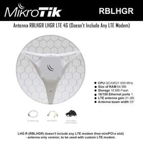 Mikrotik 690158631555 Rblhgr Lhgr Lte 4g Antenna Only Doesn T Include Modem