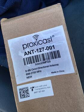 Proxicast Ant-124-001 Omni Antenna Ant-127-001 9dbi 698-2700mhz