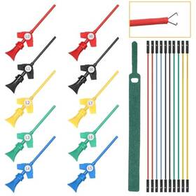 Sumnacon Ur-us-uheek1 Test Leads Kit 10 Pcs 5 Colors Mini Smd Ic Hook Clips With