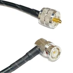 LMR200 Silver PL259 Uhf Male To Bnc Angle Coax Rf Cable Usa Lot. Fixed Price $38.95.