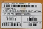 Symbol SBLML-5299-PTA1-01R 5.150-5.875 Ghz 3DBI Wb Squint Antenna SQ5153WPS36RSM. Fixed Price $94.58.