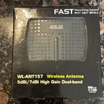 Asus WL-ANT157 5DBI/7DBI High Gain Dual-band Wireless Antenna. Fixed Price $34.99.