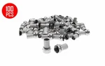 100 Pack Type RG6 Twist Coax Cable Rf Connector Plug Satellite Antenna Tv. Fixed Price $21.98.