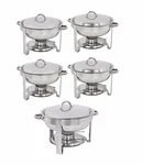 Chafing Dish 5 Quart Stainless Steel Pack Round Tray Buffet Catering Warming. Fixed Price $135.74.