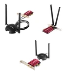 New Edimax AC1200 Pcie Dual Band 2.4+5GHZ Wi-fi Adapter EW-7822PIC 2X 5DBI. Fixed Price $6.59.