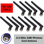 Lot Of 100 Pack Rp-sma Antenna Wifi 2.4GHZ/5GHZ 3, 5, 7 Dbi Wireless Router. Fixed Price $17.99.