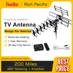 Best Hdtv Antenna 200 Miles Outdoor Antena Motorized Amplified 360 Rotation. Fixed Price $44.74.