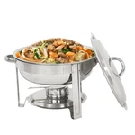 5 Quart Stainless Steel Full Size New Round Chafing Dish Tray Buffet Catering. Fixed Price $36.19.