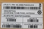 Symbol ML-2499-PNAHD-01R 2.4-2.5 Ghz 7.5 Dbi Panel Antenna S.t.i. S2407MPAS48RBN. Fixed Price $84.39.