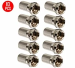 10 Pack Type RG6 Twist Coax Cable Rf Connector Plug Satellite Antenna Tv. Fixed Price $7.98.
