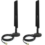 10DBI Dual Band 6E 6GHZ 2.4GHZ 5GHZ Rp-sma Wifi Antennae With Extension Black. Fixed Price $28.99.