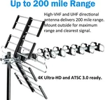 Five Star Outdoor Hdtv Antenna Up To 200 Mile Vhf/uhf/fm Atsc 3.0 Ready. Fixed Price $52.17.