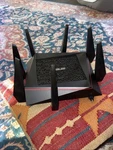 Asus RT-AC5300 Wireless Tri-band Gaming Router Missing One Antenna No Power Cord. Fixed Price $32.49.
