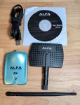 Alfa Network AWUS036NH Long Range Wireless Usb Adapter 802.11B/G/N Teal + Cd. Fixed Price $44.99.