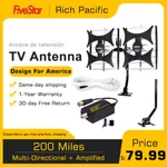 Digital Tv Antenna Multidirectional Amplified Uhf Vhf Indoor Outdoor With Mast. Fixed Price $65.91.