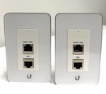 Lot Of 2 Ubiquiti Unifi Uap-iw In-wall Wifi Access Point Poe Plate. Fixed Price $65.00.