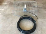 Long-range Directional Parabolic Grid Wifi Antenna With 50 Foot Coaxial Cable. Fixed Price $69.00.
