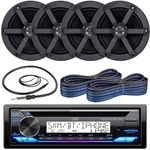 Jvc Bluetooth Cd Player Marine Receiver, 4X 6.5" 100W Speakers, 2X Wire, Antenna. Fixed Price $417.00.