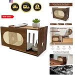Wooden Wi-fi Router Box Hider, Rattan Tabletop Cable Management Cabinet Hi.... Fixed Price $81.99.