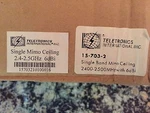 Mimo Single Band Ceiling Antenna 2.4 Ghz 6 Dbi Teletronics Part # 15-703-2. Fixed Price $37.99.