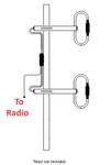 118-136MHZ Airband Dipole Array Vhf 2 Bay Element Antenna Dbd 500W High Gain. Fixed Price $269.25.
